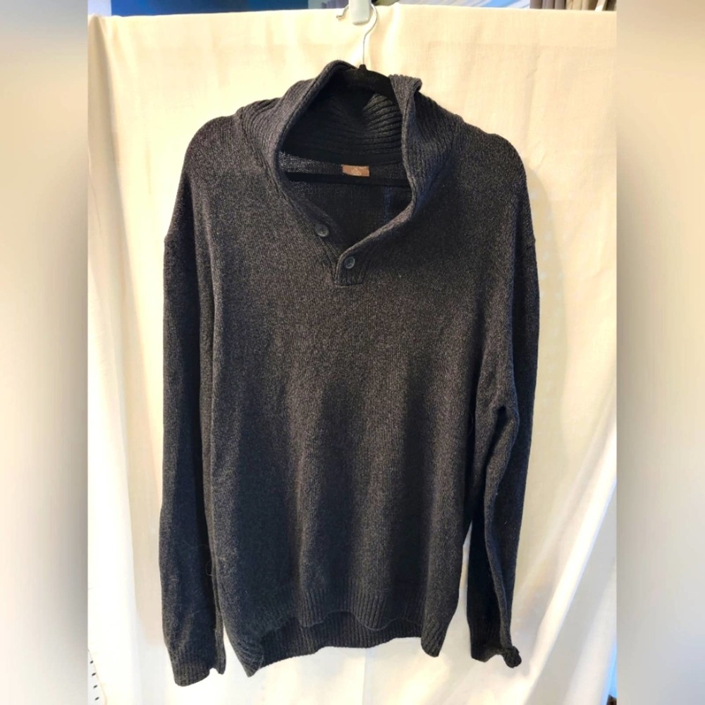 NWOT Great Northern charcoal gray cotton blend collared men's xl sweater